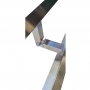 Set of square satin stainless steel handles, 30x30x1600mm, Premium, Virtuoso
