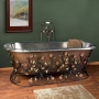 Vasca da bagno decorazione in ferro battuto